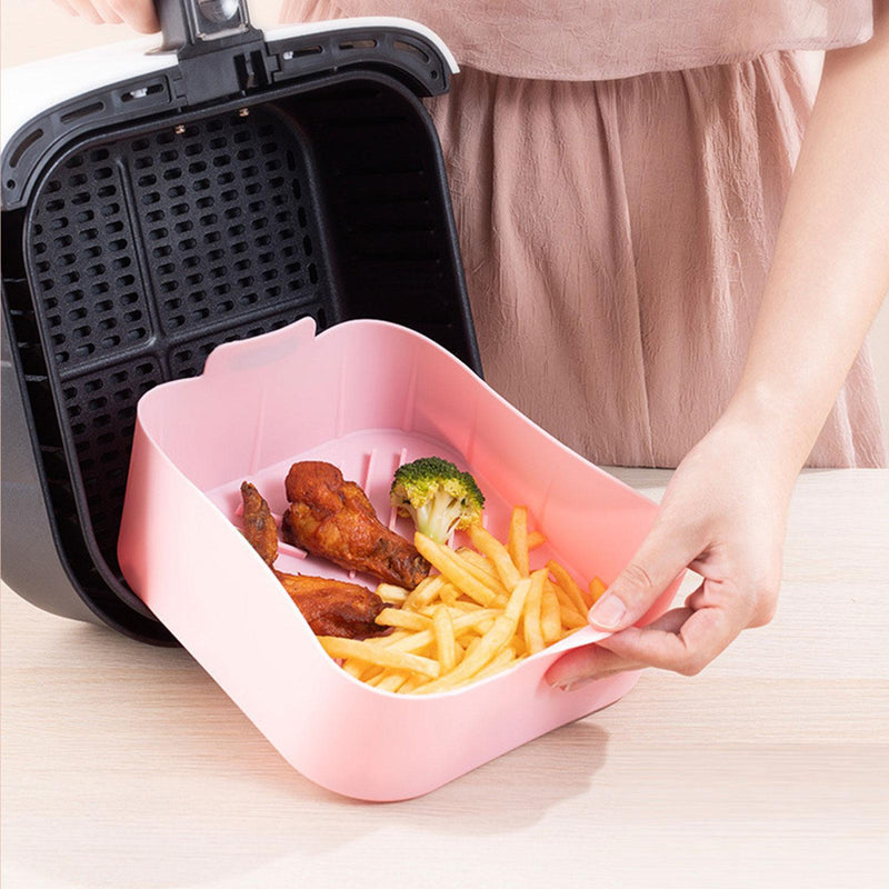 Bandeja Air Fryer Silicone Anti Sujeira Reutilizável - uniaodasofertas