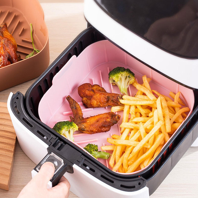 Bandeja Air Fryer Silicone Anti Sujeira Reutilizável - uniaodasofertas